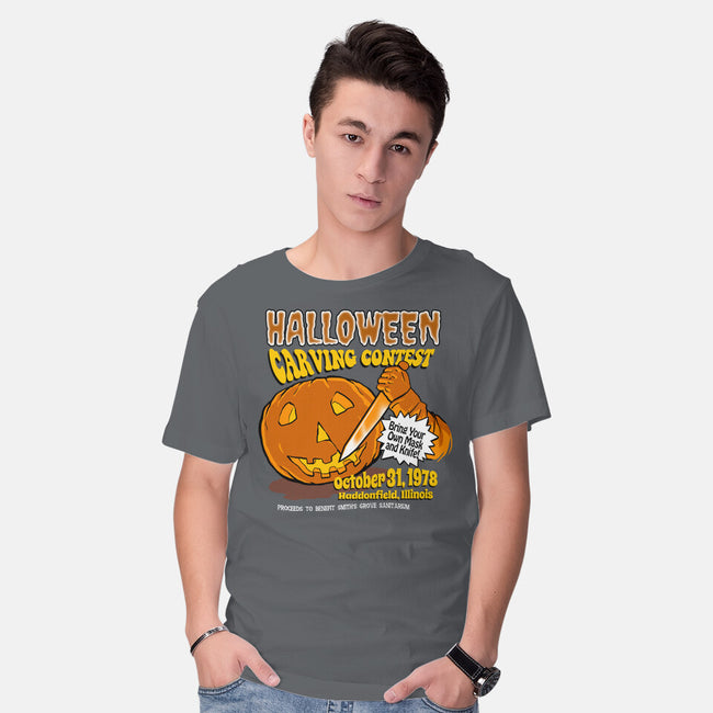 Halloween Carving Contest-Mens-Basic-Tee-tonynichols