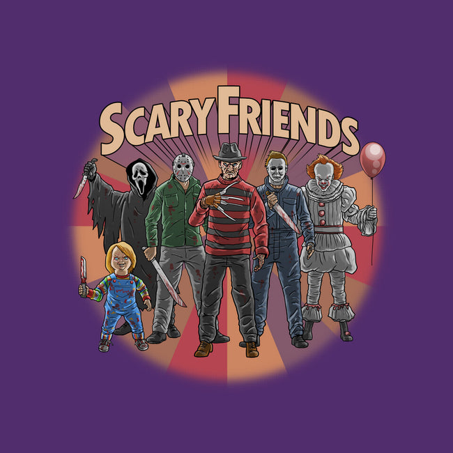 Scary Friends-None-Non-Removable Cover w Insert-Throw Pillow-tonynichols