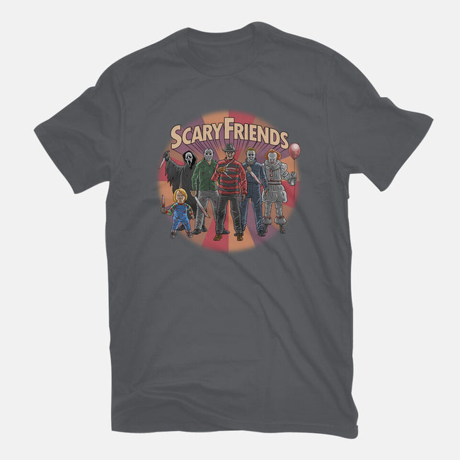 Scary Friends-Womens-Basic-Tee-tonynichols