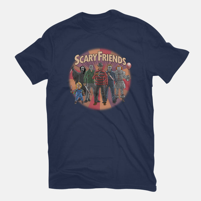 Scary Friends-Womens-Fitted-Tee-tonynichols