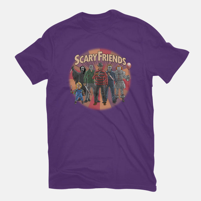 Scary Friends-Womens-Basic-Tee-tonynichols