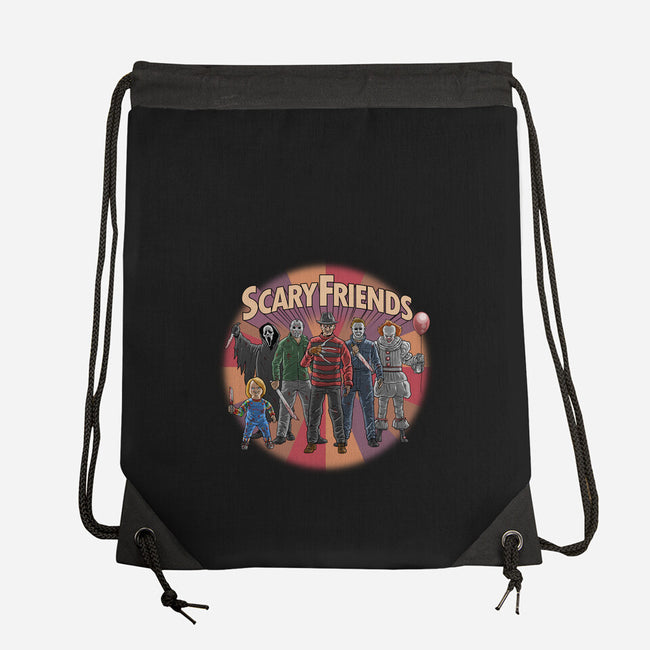 Scary Friends-None-Drawstring-Bag-tonynichols