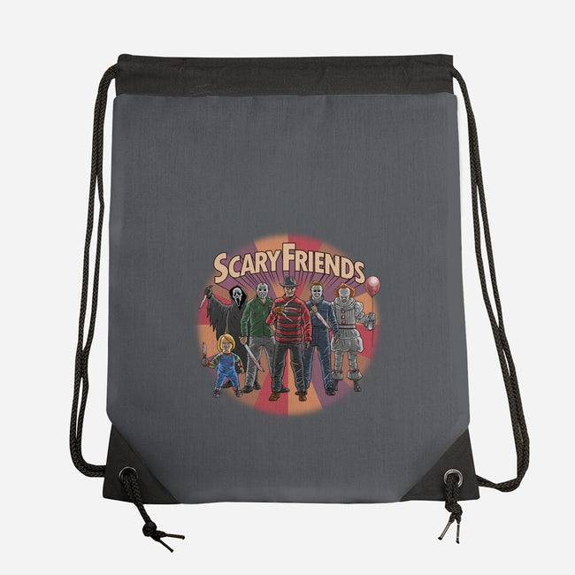 Scary Friends-None-Drawstring-Bag-tonynichols