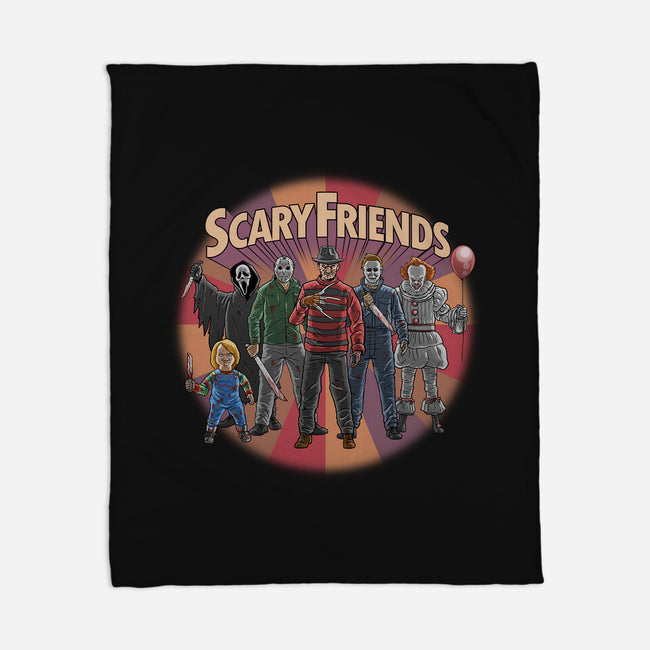 Scary Friends-None-Fleece-Blanket-tonynichols