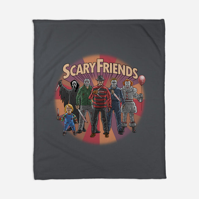 Scary Friends-None-Fleece-Blanket-tonynichols