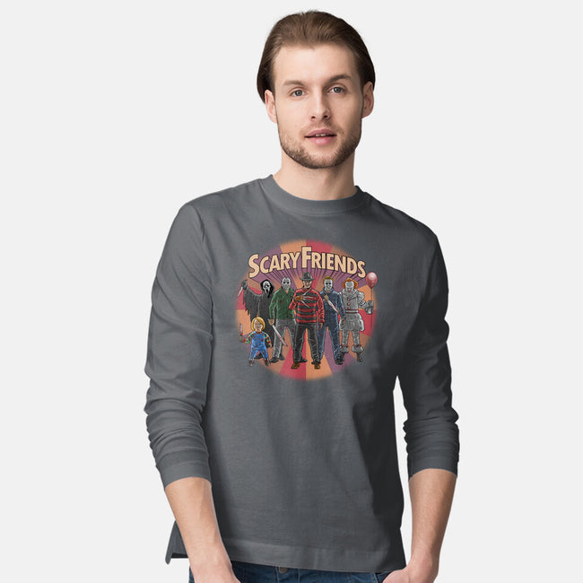 Scary Friends-Mens-Long Sleeved-Tee-tonynichols