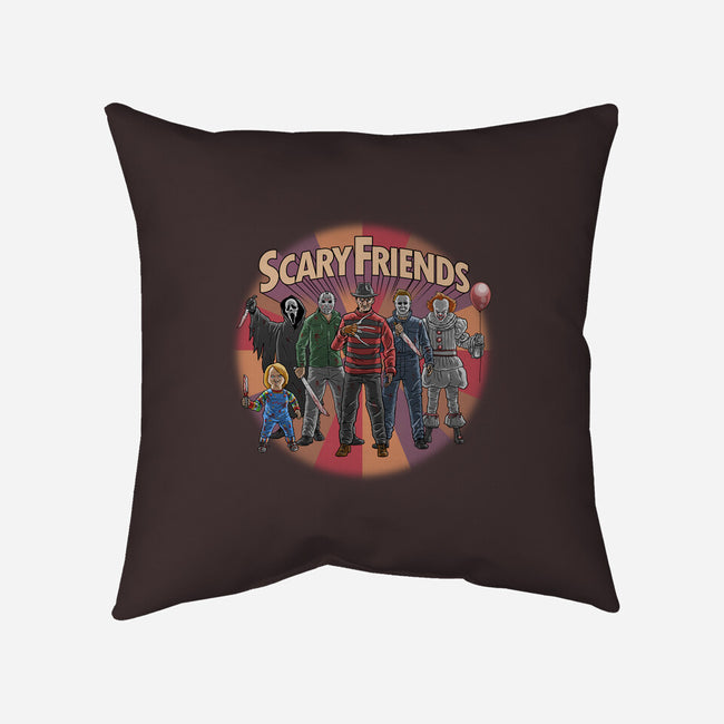 Scary Friends-None-Non-Removable Cover w Insert-Throw Pillow-tonynichols