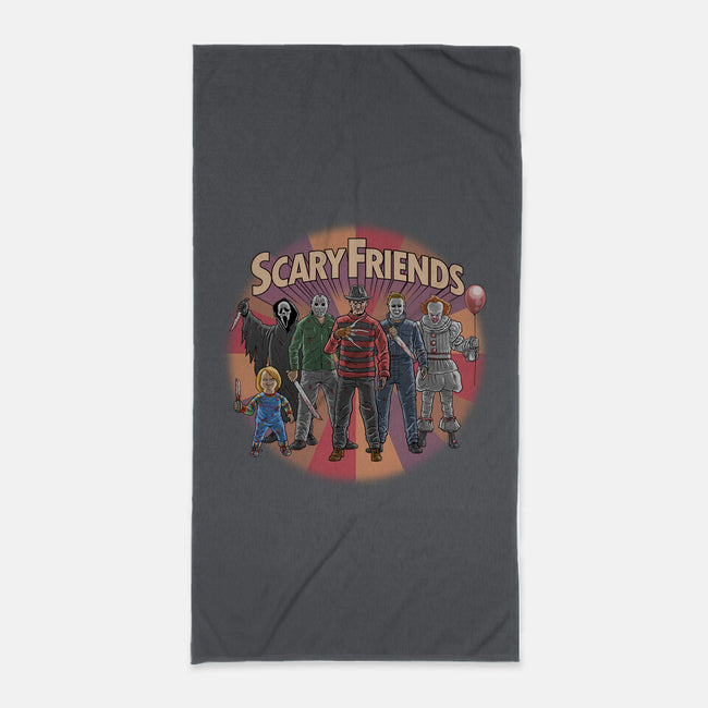 Scary Friends-None-Beach-Towel-tonynichols