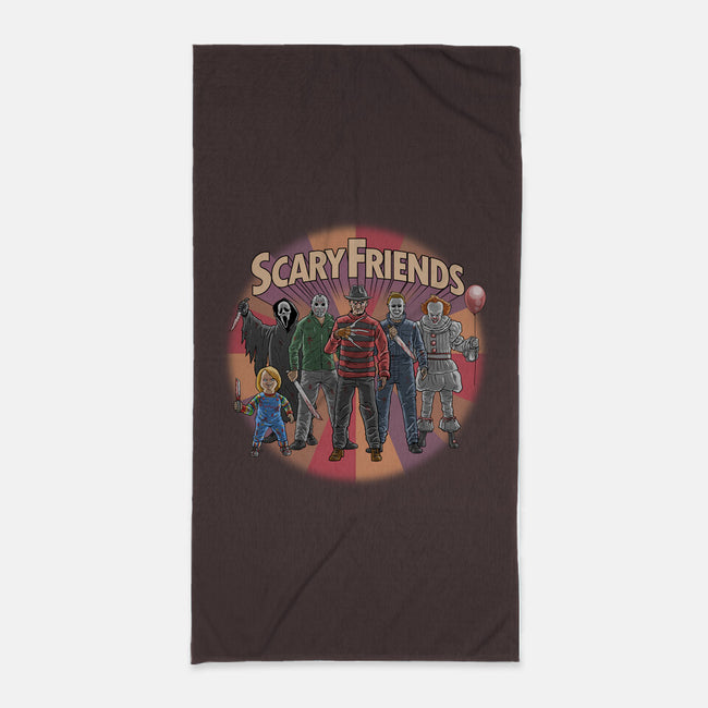 Scary Friends-None-Beach-Towel-tonynichols