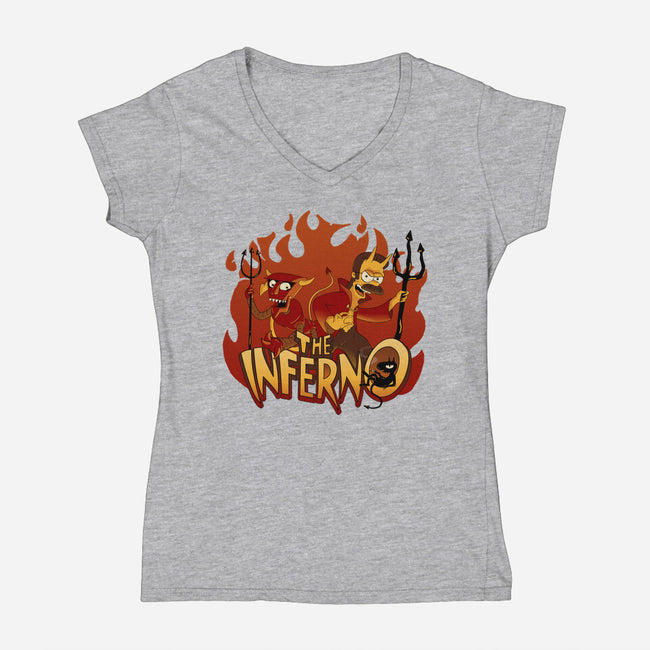 The Inferno-Womens-V-Neck-Tee-Spedy93