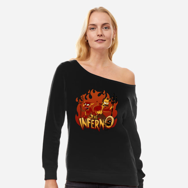 The Inferno-Womens-Off Shoulder-Sweatshirt-Spedy93