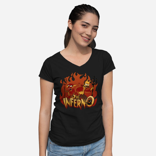 The Inferno-Womens-V-Neck-Tee-Spedy93