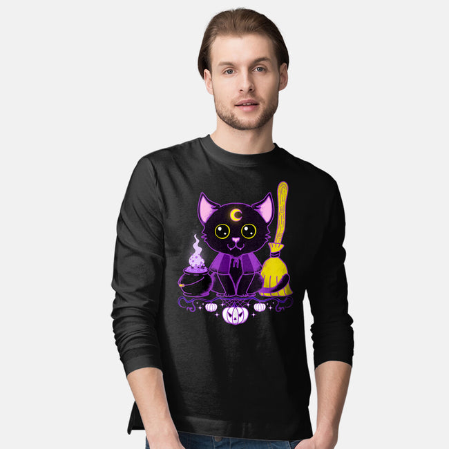 Purr Evil Evil Cat-Mens-Long Sleeved-Tee-Nelelelen