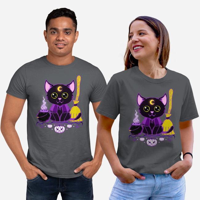 Purr Evil Evil Cat-Unisex-Basic-Tee-Nelelelen