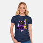 Purr Evil Evil Cat-Womens-Fitted-Tee-Nelelelen