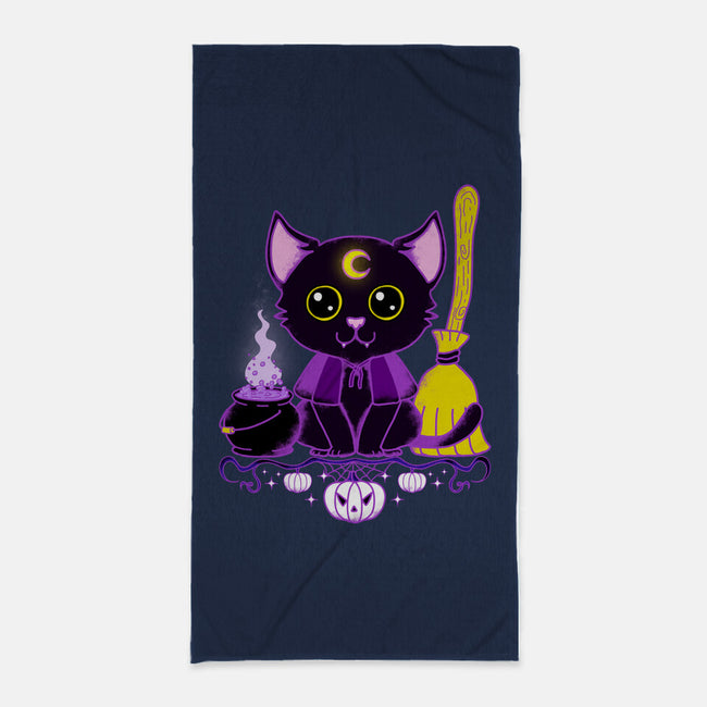 Purr Evil Evil Cat-None-Beach-Towel-Nelelelen