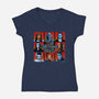 The Halloween Bunch-Womens-V-Neck-Tee-daobiwan