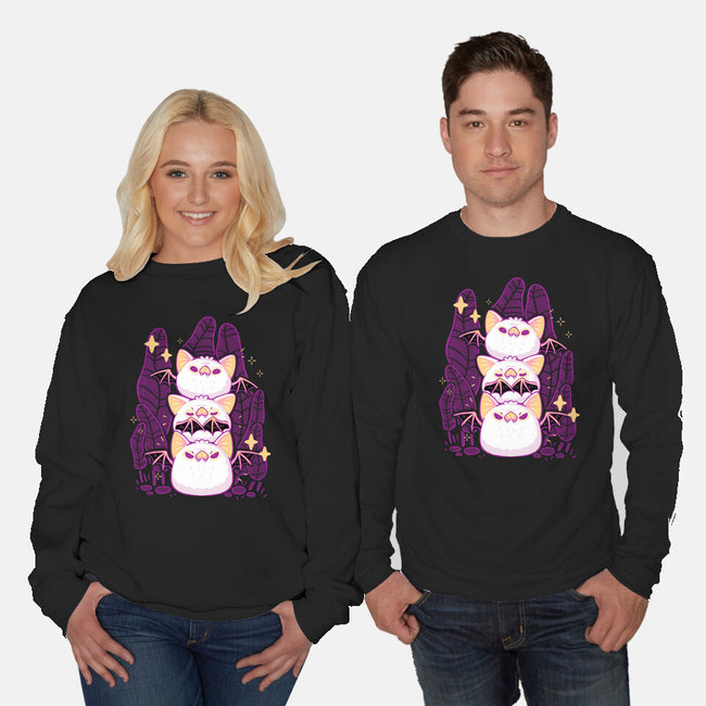 Cute Honduran White Bats-Unisex-Crew Neck-Sweatshirt-xMorfina