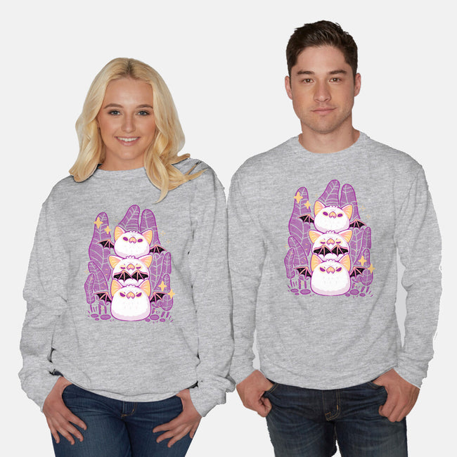 Cute Honduran White Bats-Unisex-Crew Neck-Sweatshirt-xMorfina