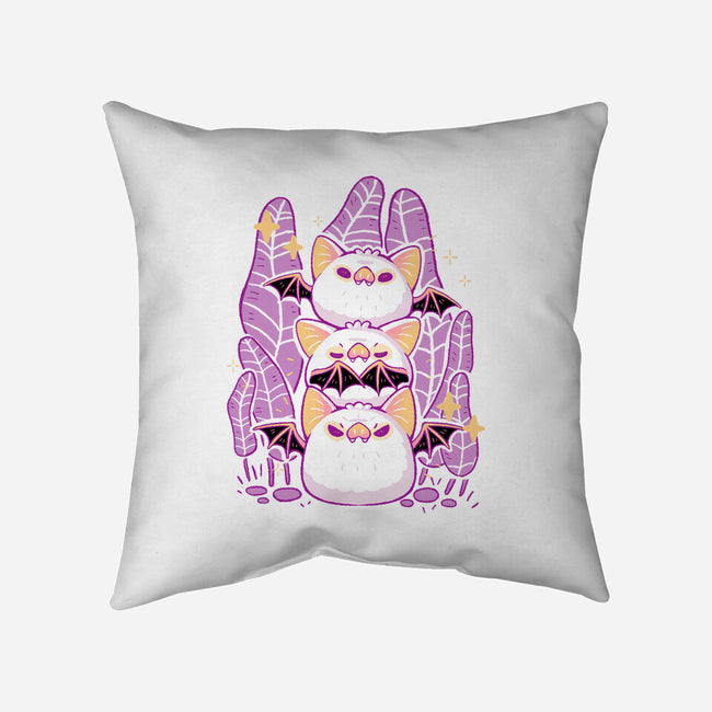 Cute Honduran White Bats-None-Non-Removable Cover w Insert-Throw Pillow-xMorfina