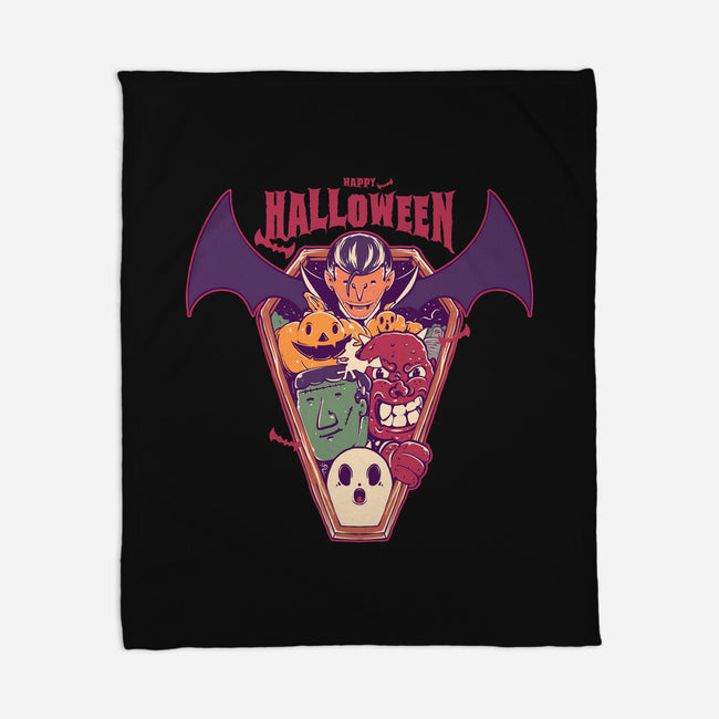 Ghost Party Halloween-None-Fleece-Blanket-MMNINESTD