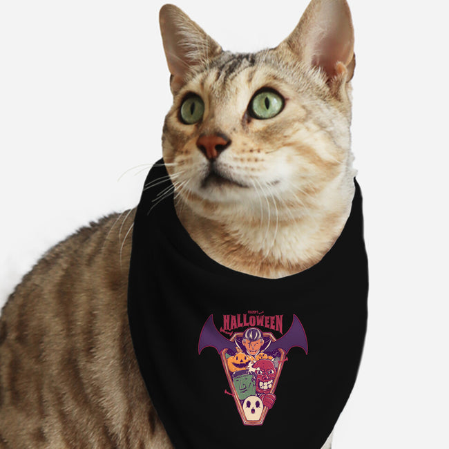 Ghost Party Halloween-Cat-Bandana-Pet Collar-MMNINESTD