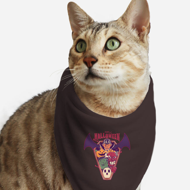 Ghost Party Halloween-Cat-Bandana-Pet Collar-MMNINESTD