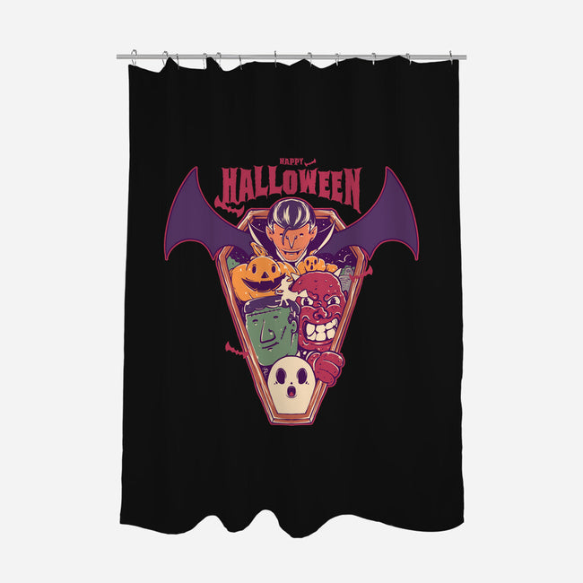 Ghost Party Halloween-None-Polyester-Shower Curtain-MMNINESTD