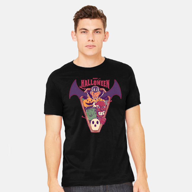 Ghost Party Halloween-Mens-Heavyweight-Tee-MMNINESTD