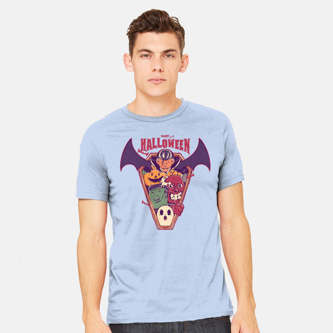 Ghost Party Halloween-Mens-Heavyweight-Tee-MMNINESTD