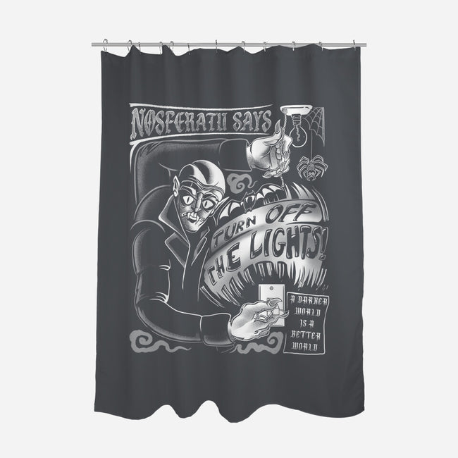 Lights Out-None-Polyester-Shower Curtain-SpicyGurry