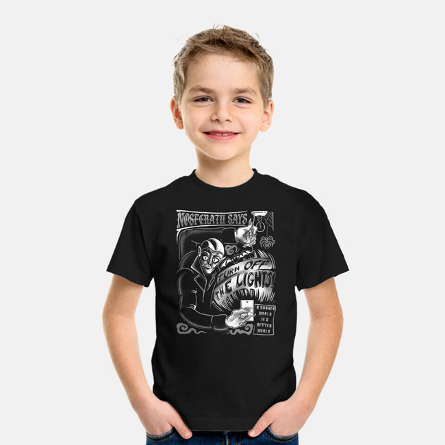 Lights Out-Youth-Basic-Tee-SpicyGurry