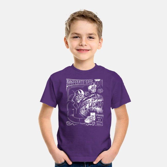 Lights Out-Youth-Basic-Tee-SpicyGurry
