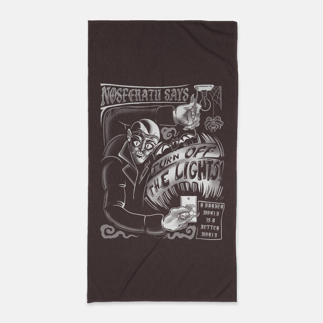 Lights Out-None-Beach-Towel-SpicyGurry