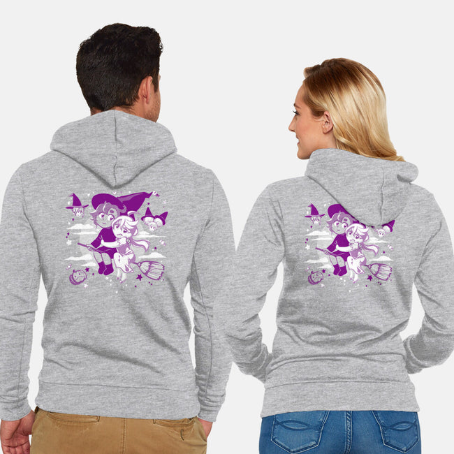 Witch's Bride-Unisex-Zip-Up-Sweatshirt-inverts