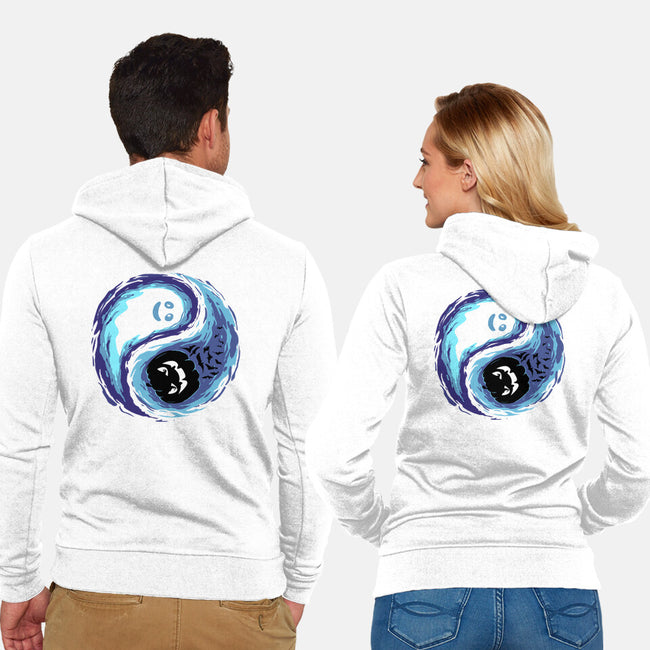 Yin Yang Halloween-Unisex-Zip-Up-Sweatshirt-IKILO