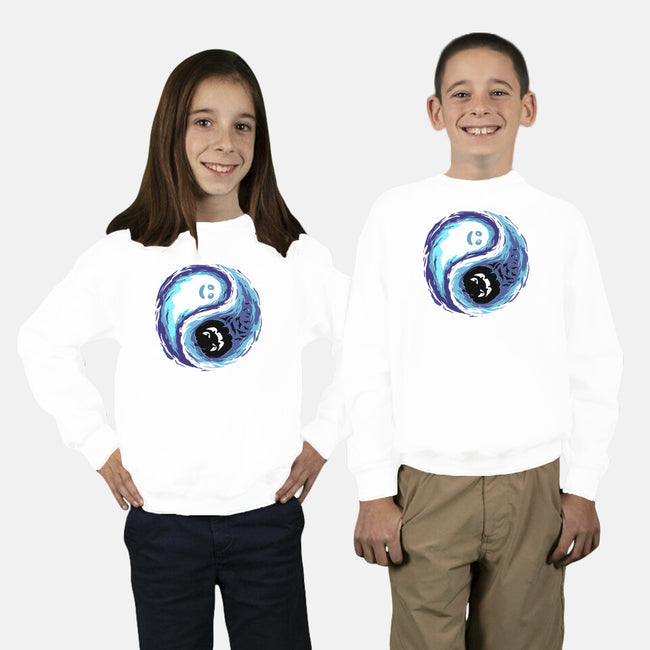 Yin Yang Halloween-Youth-Crew Neck-Sweatshirt-IKILO