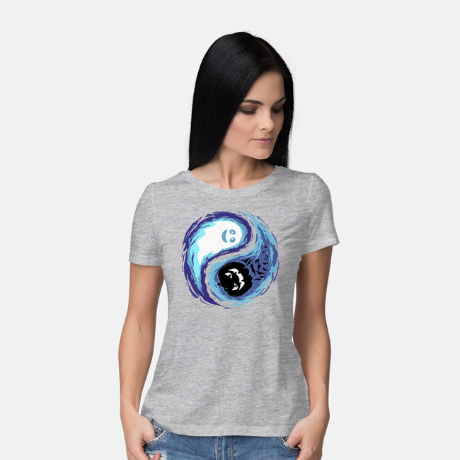 Yin Yang Halloween-Womens-Basic-Tee-IKILO