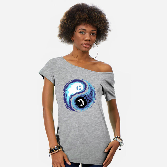 Yin Yang Halloween-Womens-Off Shoulder-Tee-IKILO