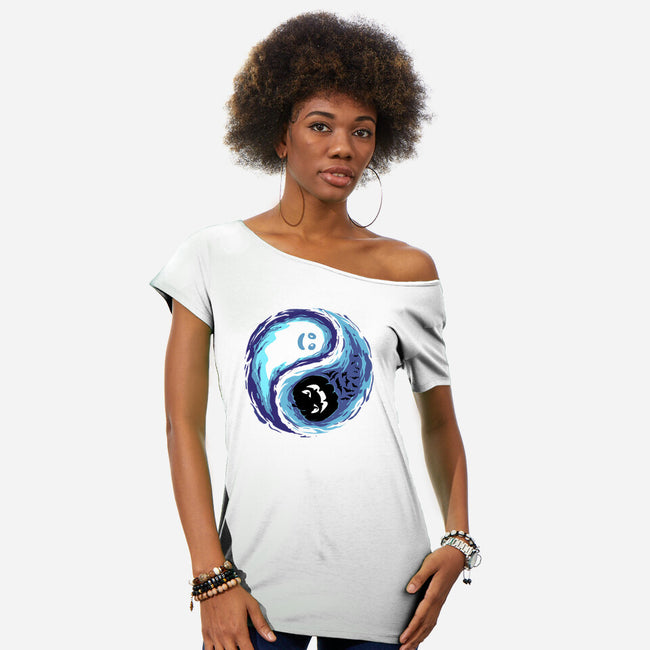 Yin Yang Halloween-Womens-Off Shoulder-Tee-IKILO