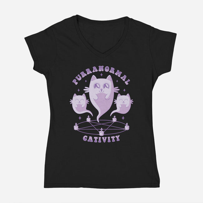 Purranormal Cativity-Womens-V-Neck-Tee-danielmorris1993