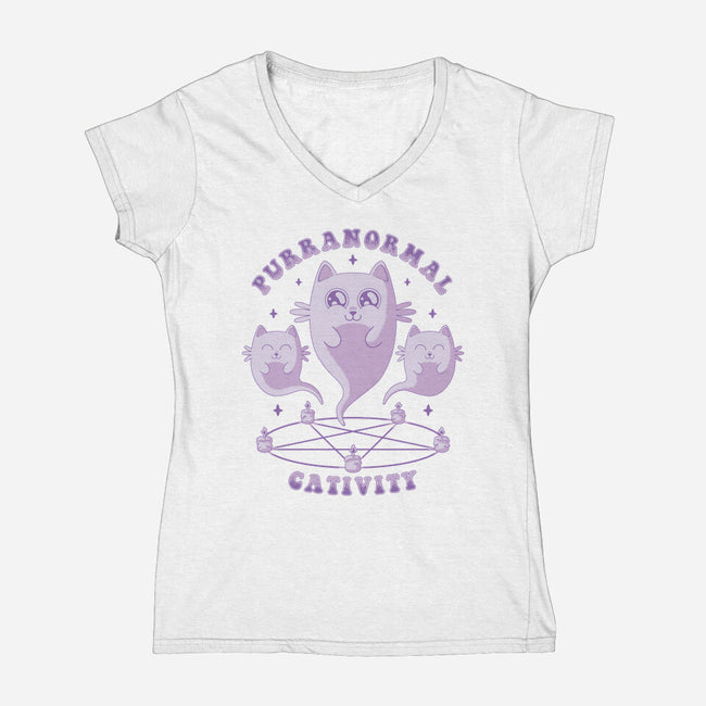 Purranormal Cativity-Womens-V-Neck-Tee-danielmorris1993