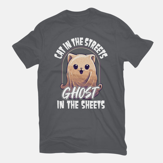 Ghost In The Sheets-Womens-Fitted-Tee-neverbluetshirts