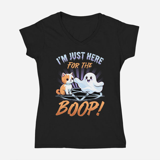 Just Here For The Boop-Womens-V-Neck-Tee-neverbluetshirts