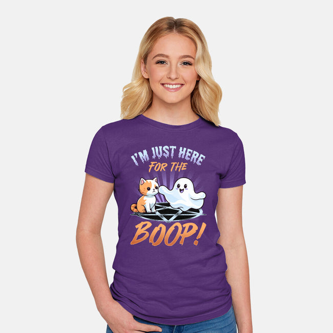 Just Here For The Boop-Womens-Fitted-Tee-neverbluetshirts