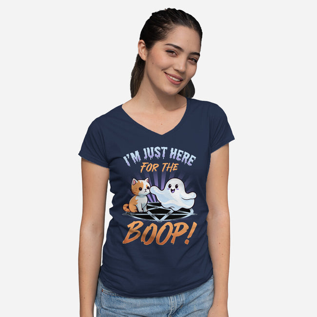 Just Here For The Boop-Womens-V-Neck-Tee-neverbluetshirts