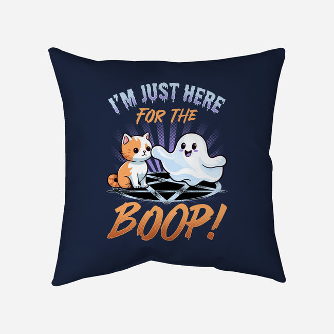 Just Here For The Boop-None-Removable Cover-Throw Pillow-neverbluetshirts