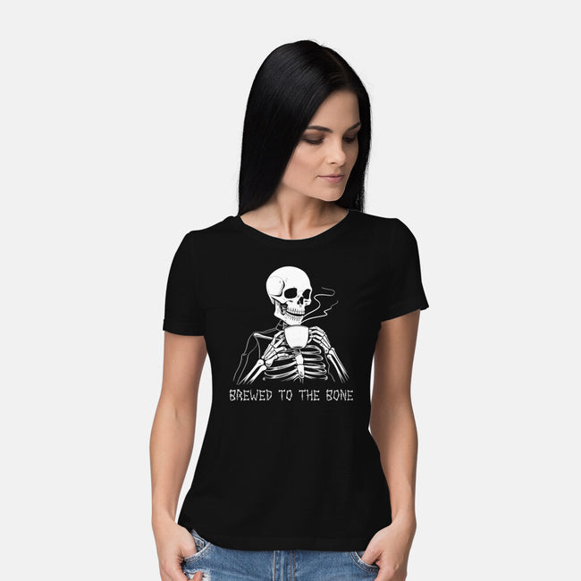 Brewed To The Bone-Womens-Basic-Tee-neverbluetshirts