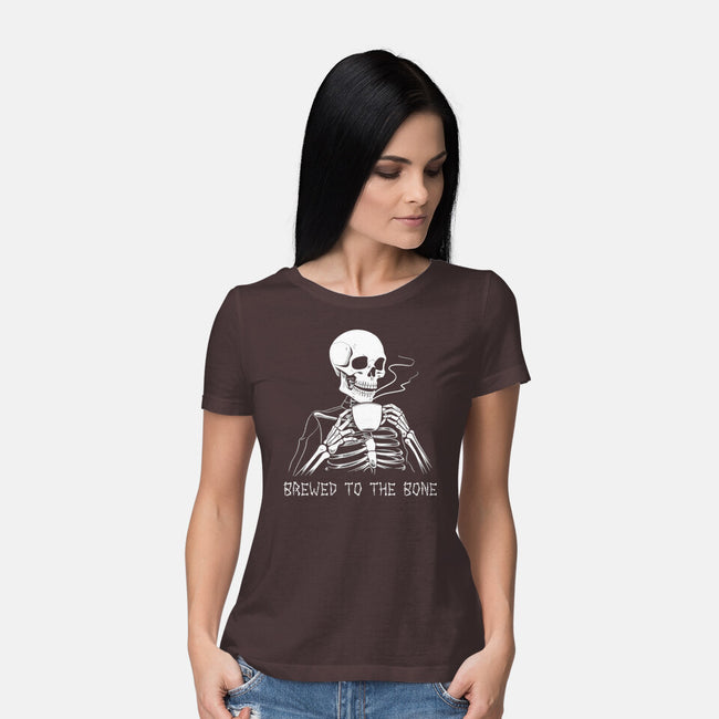 Brewed To The Bone-Womens-Basic-Tee-neverbluetshirts