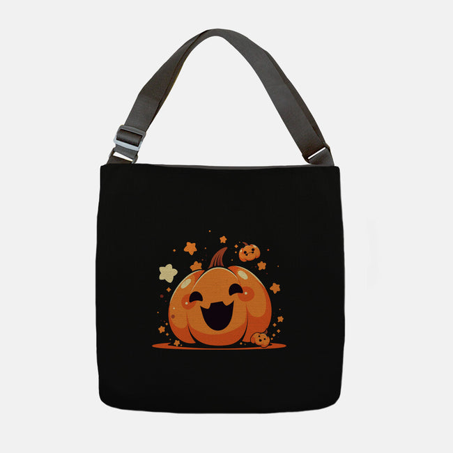 Kawaii Pumpkin Halloween-None-Adjustable Tote-Bag-neverbluetshirts